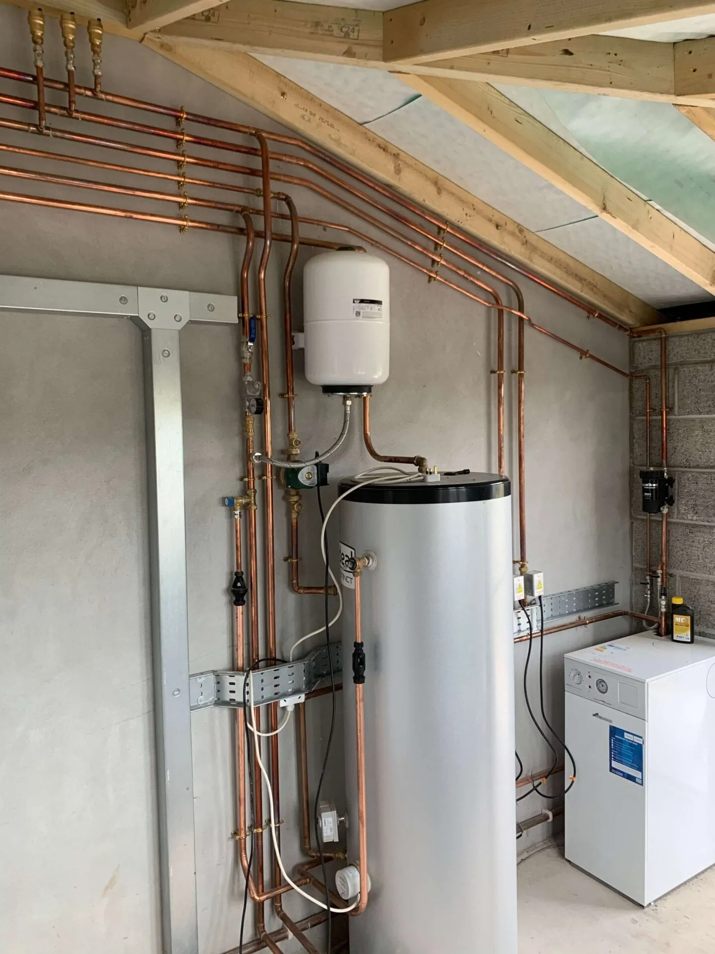 boiler installation in a home