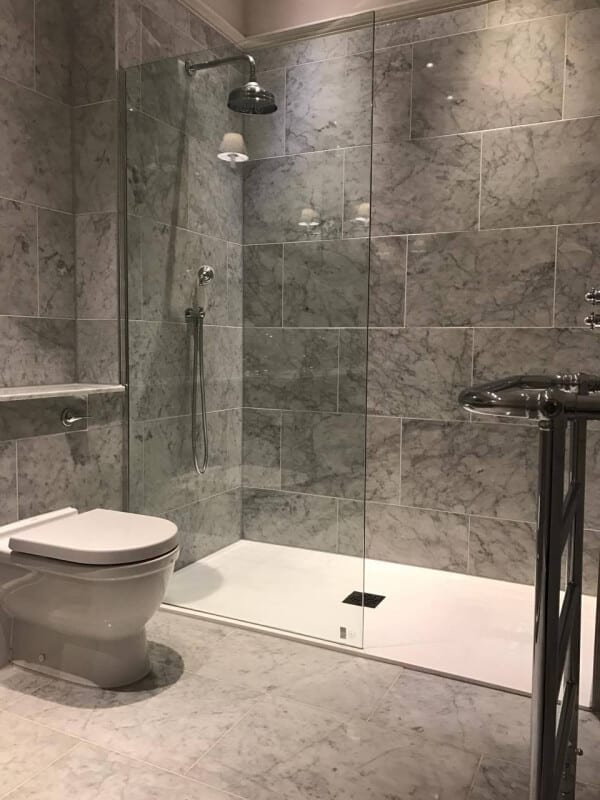 Recent Modern Bathroom Fitting walk in shower installation with toilet and towel radiator